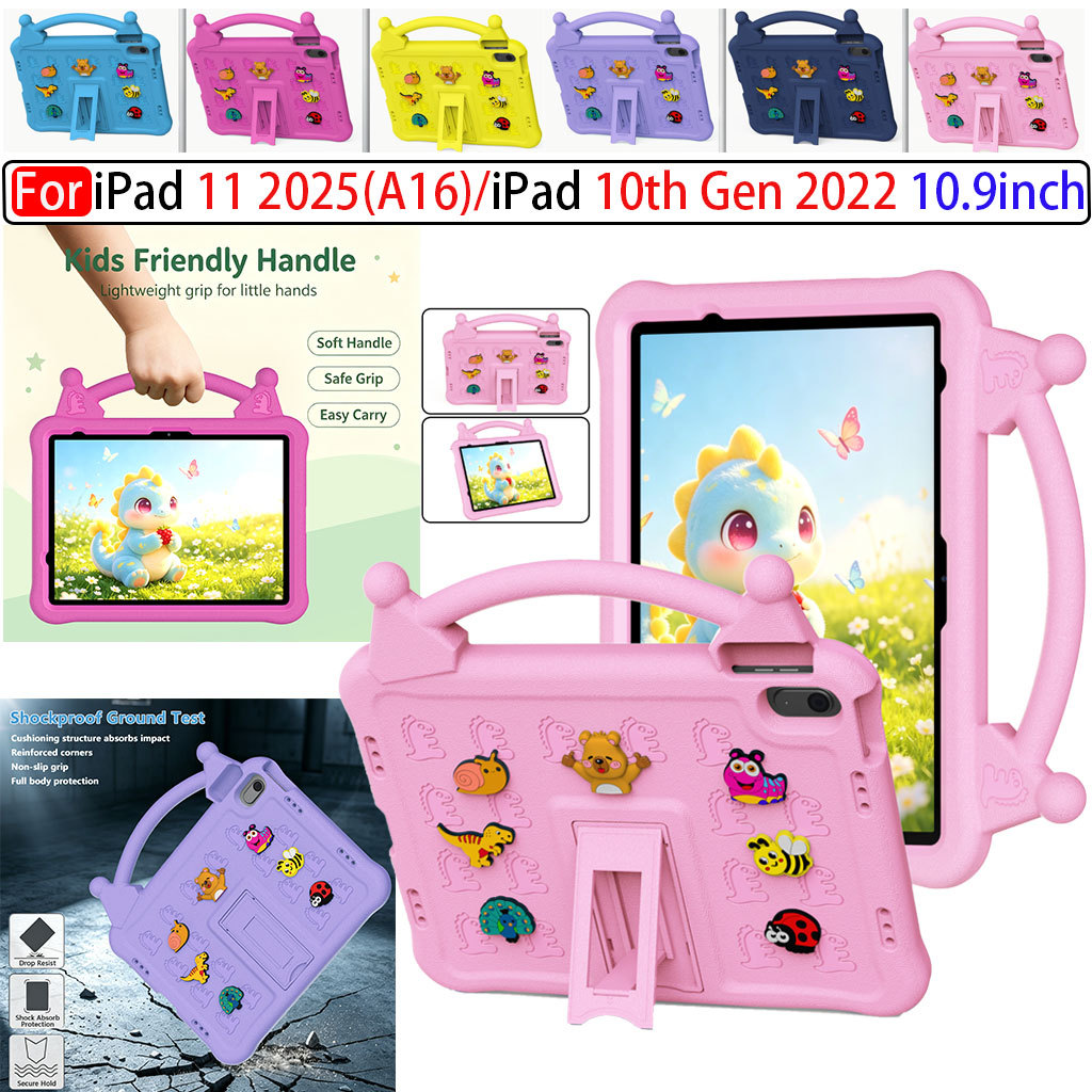 Dành Cho iPad 11 2025 A16 11 Inch iPad 10th 10th Gen 2022 10.9 Inch Ốp Lưng Chống Sốc Trẻ Em Động Vậ