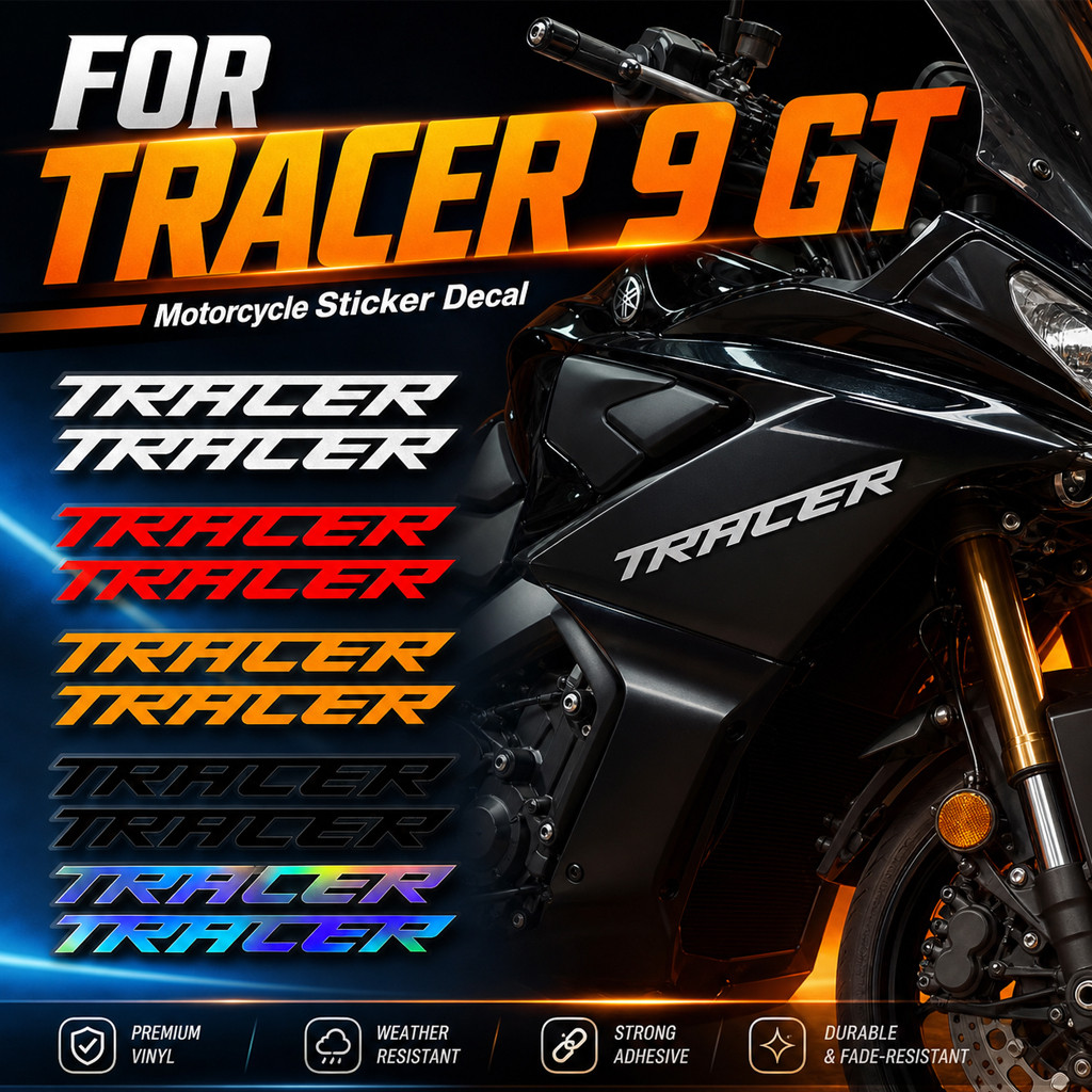 Dành Cho Xe Yamaha Tracer 9 GT Tracer9 GT Vinyl Logo Dán Xe Máy Bên Fairing Chống Thấm Nước Trang Tr