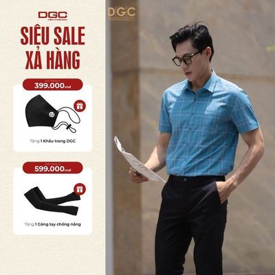 Áo sơ mi ngắn tay DGC Dáng Ôm Perfect Fit, Phong Cách Trẻ Trung, Chất Vải Mềm Nhẹ - SASNBD06M