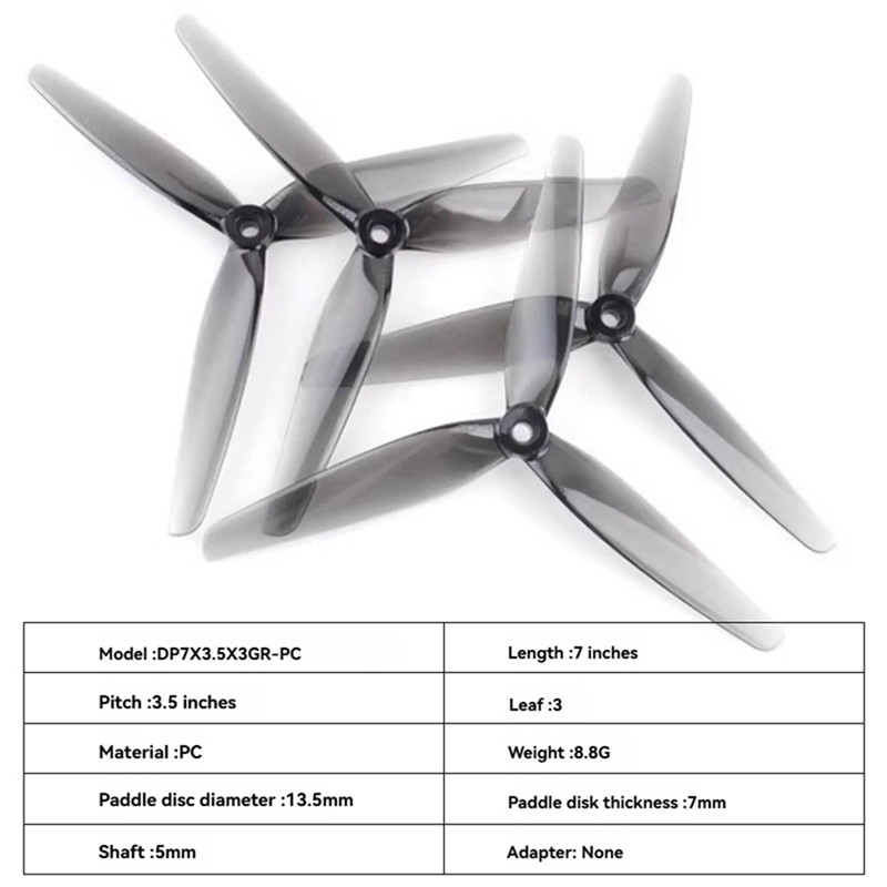 Dành Cho RC FPV Drone Tương Thích 2 Cặp Cánh Quạt 3 Cánh 7 Inch 7X3.5X3 Cánh Quạt FPV CW + CCW Cho P