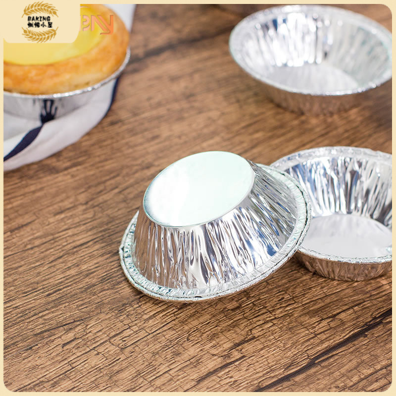 100 Trứng Tart Giá Đỡ Khuôn Dùng Một Lần Lá Nhôm Tròn Tinfoil Cốc Trứng Tart Cốc Trứng Tart Tinfoil 