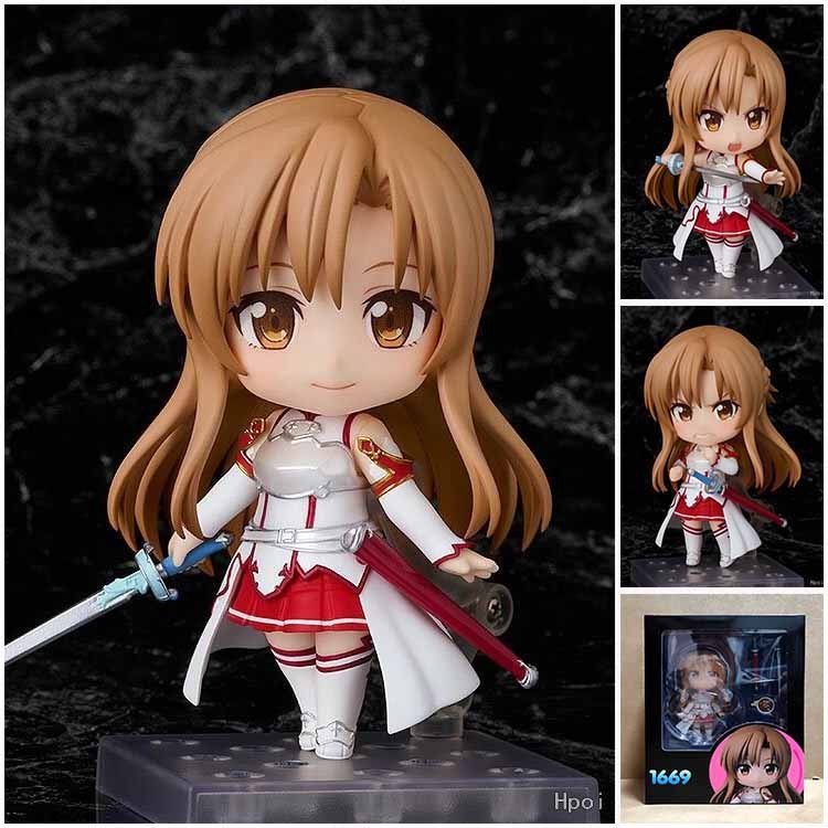 Phiên Bản Q Nendoroid Sword Art Online Asuna 2.0 Di Động Thay Đổi Mặt Hình Mẫu Trang Trí