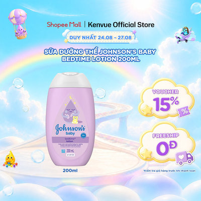 [MỚI] Sữa dưỡng thể Johnson's Baby Bedtime lotion 200ml