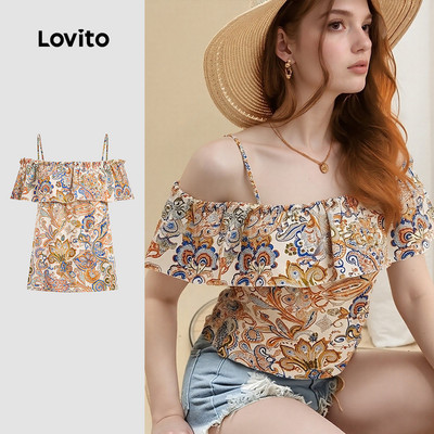 Áo kiểu nữ Lovito Kỳ nghỉ xuân hè phong cách L158ED1190