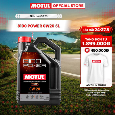 Dầu nhớt xe ô tô MOTUL 8100 POWER 0W20 4X5L VN