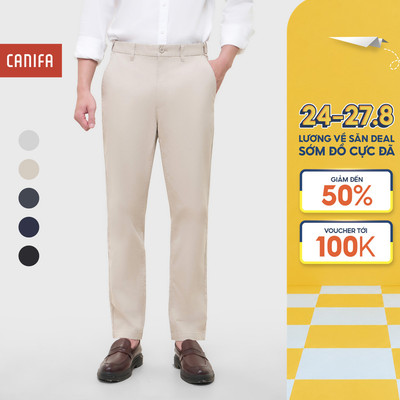 Quần kaki nam CANIFA ống đứng form slimfit 8BK25A004