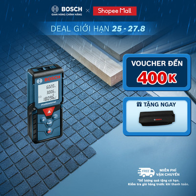Máy đo khoảng cách laser Bosch GLM 40-12 – Đo xa 40m, đo diện tích & thể tích