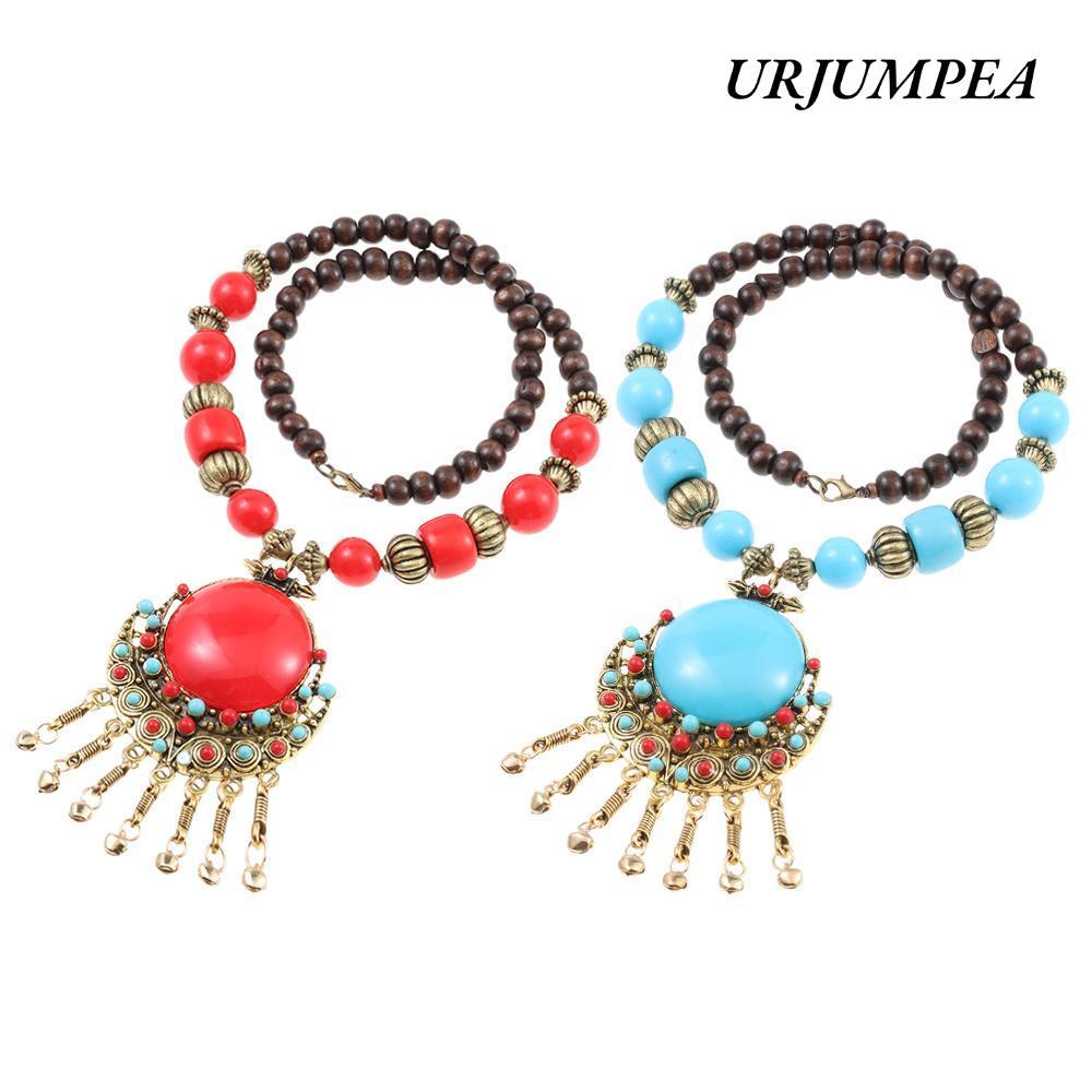 Vòng cổ Bohemian URJUMPEA, Vòng cổ mặt dây chuyền Bohemian cổ điển, Quà tặng hợp kim Vòng cổ dài ngọ