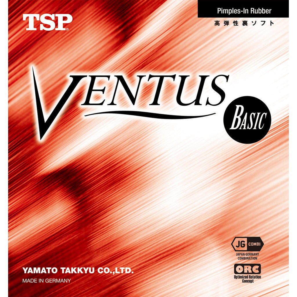 TSP Table Tennis Rubber Ventus Basic 020501 Black 1.8 020501 Black 1.8