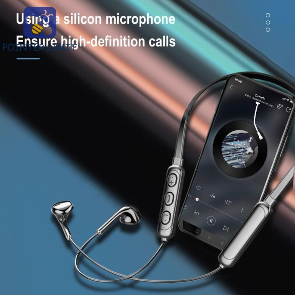 POINTER LIMIT Tai nghe Bluetooth có chức năng gọi micrô Loại đeo cổ Tai nghe Bluetooth song phương â