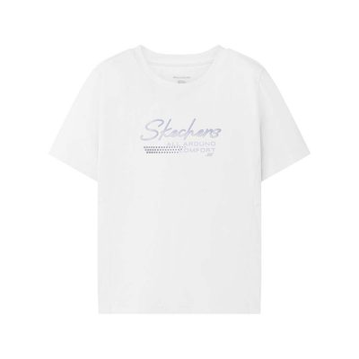 Áo Thun Tay Ngắn Bé Gái Skechers Studio Dance Club Performance Short Sleeve Tee - P226G018-0019