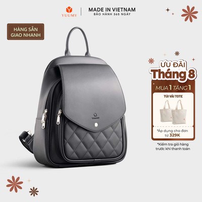 Balo Yuumy (Thời trang nữ đựng phối nắp gập - Balo da Seasand YBA108)