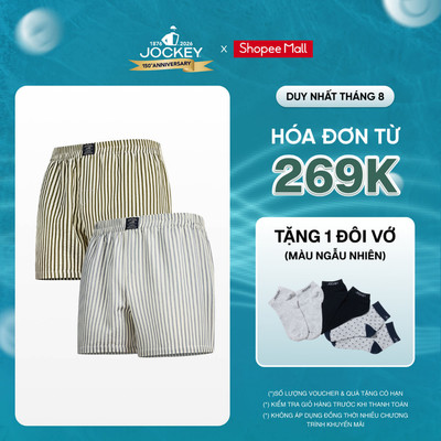 COMBO 2 Quần Short Nam Jockey Poly Kate Cao Cấp Mặc Nhà Thoáng Nhẹ - J4153