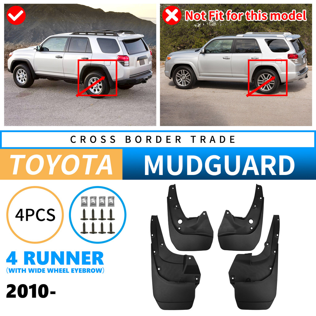 FENDER Tấm chắn bùn ô tô Splash Guard cho Toyota 4Runner 2010-2025 Tấm bảo vệ chắn bùn phía trước ph