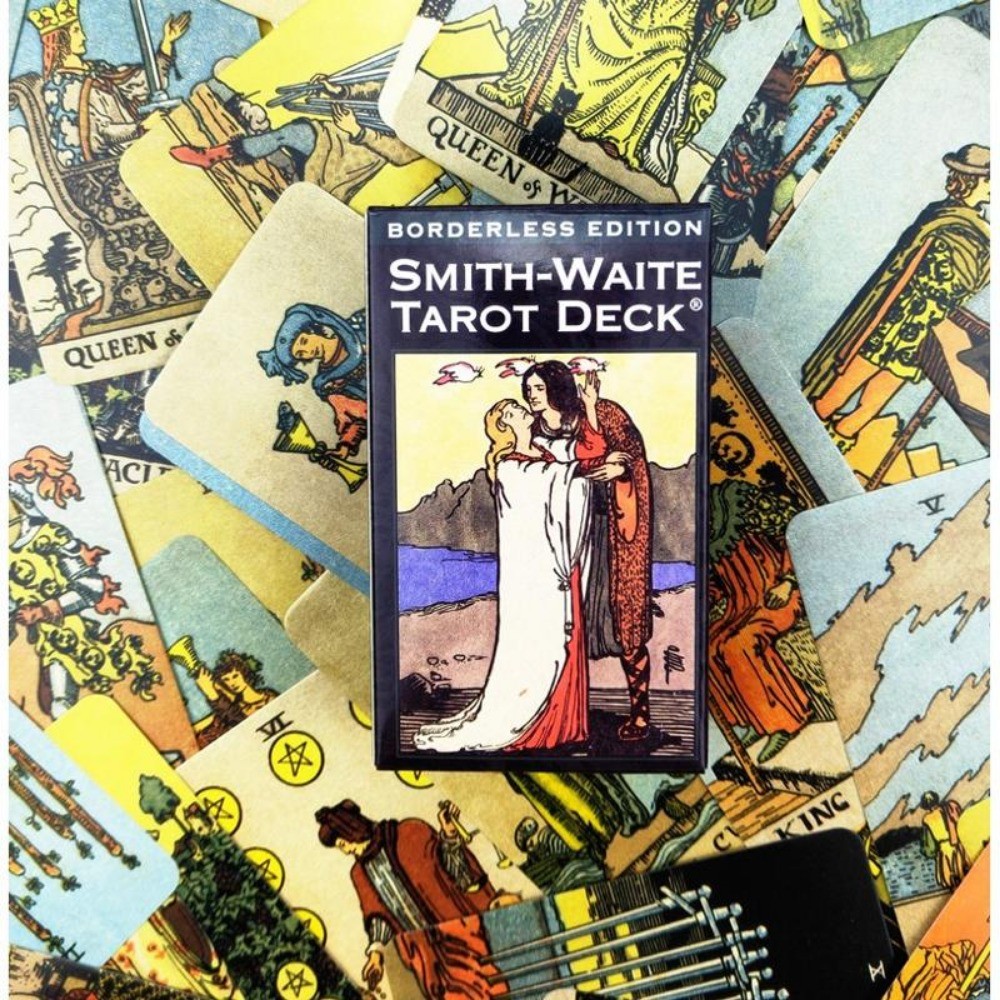 10.3 * 6cm Borderless Edition Smith-Waite Tarot Deck English Deck Board Games 78 Chiếc Thẻ