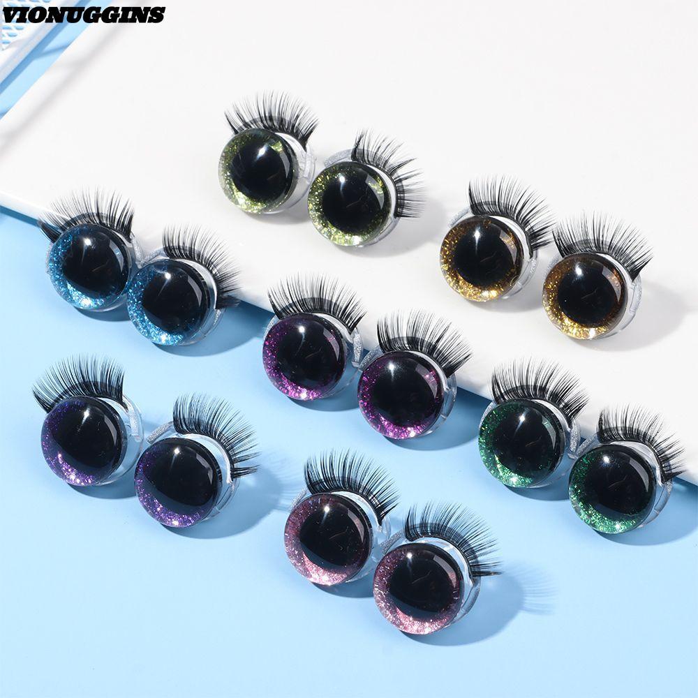 Mắt VIONUGGINS có lông mi Thủ công DIY 20mm Mắt nhấp nháy