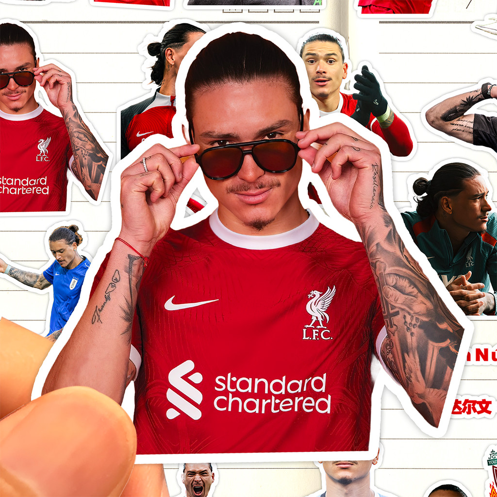 Darwin Nunez Dán HD Chống Nước Liverpool Cầu Thủ Bóng Đá Darwin Nunez Dán Trang Trí