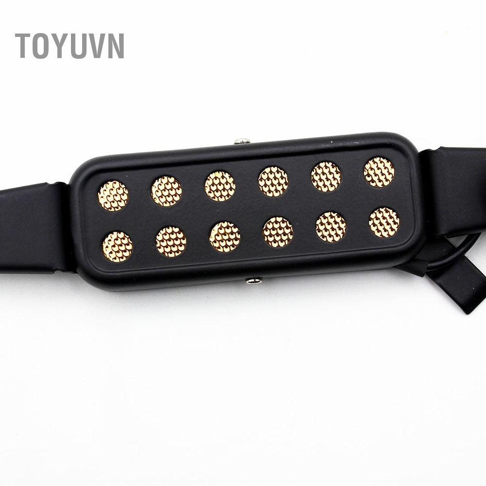 Toyuvn Bộ chuyển đổi âm thanh từ tính 12 lỗ cho đàn guitar acoustic với bộ điều khiển âm lượng Thiết
