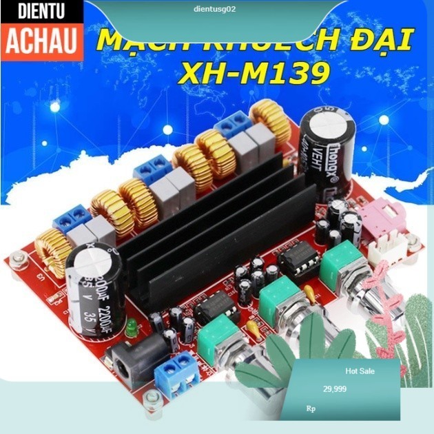 105 Mạch khuếch đại âm thanh XH-M139 công suất 2x50W, sub 100W