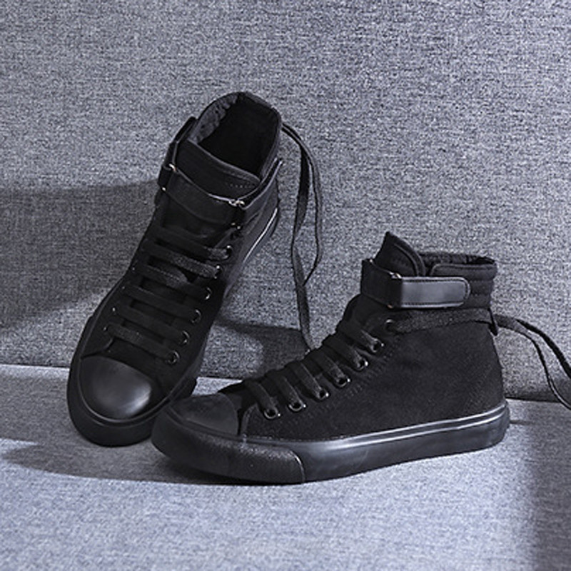 Feiyao Cao Cấp Màu Đen Velcro Giày Vải Cao Cấp Giày Công Sở Ren-Up Tất Cả Trận Đấu Comfor