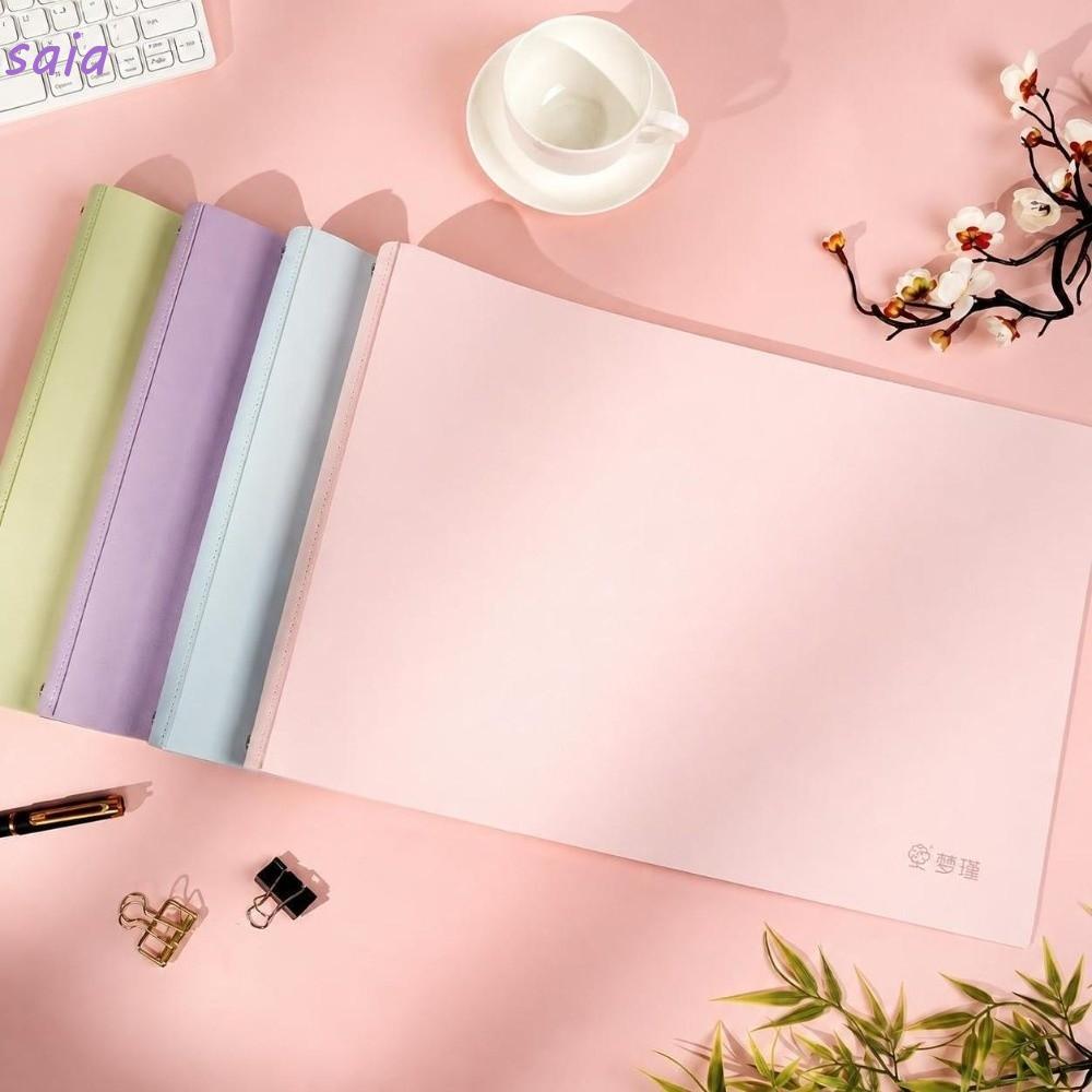 Máy tính xách tay SAIA Binder, Chất kết dính 4 lỗ bằng da PU mềm A3 Máy tính xách tay lá rời, Kích t