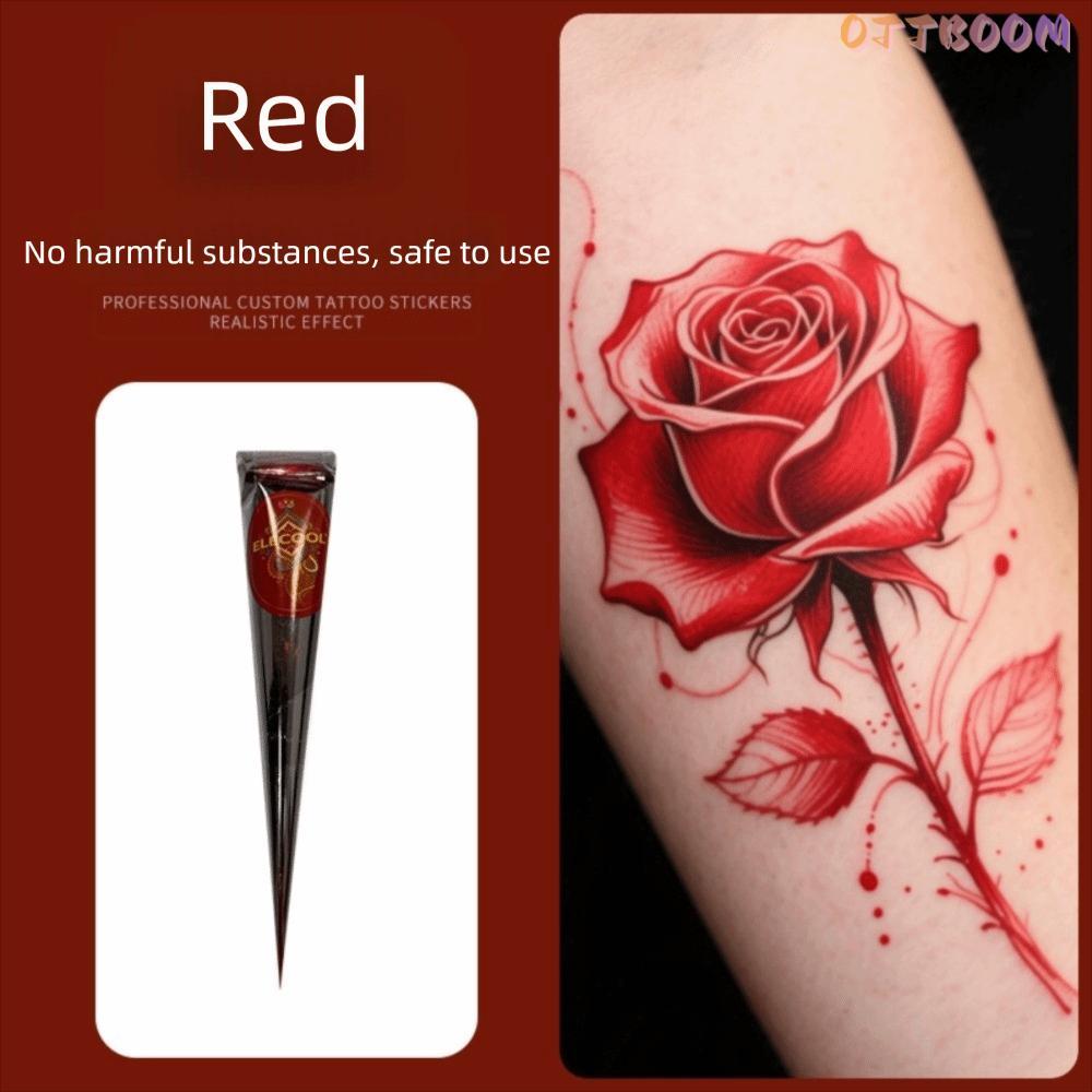 XLNWO Henna Tattoo Cream, Dễ sử dụng Bán vĩnh viễn Henna Paste Cone, Body Art Tạm thời Màu đen Nâu M
