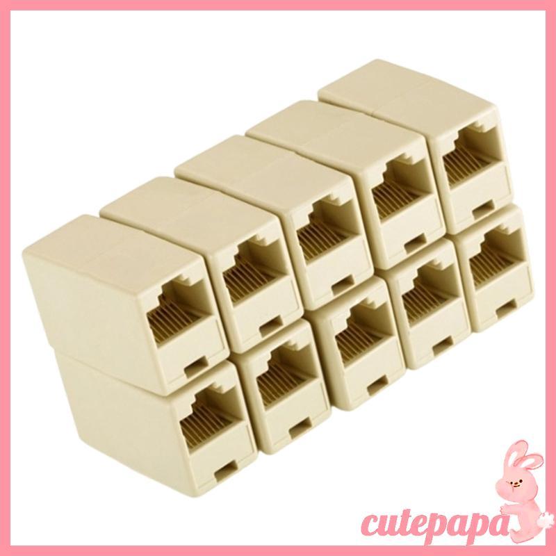 Cutep 10 Cái Mạng Ethernet Đầu Thẳng Đôi Mạng Ethernet Lan Cable Joiner