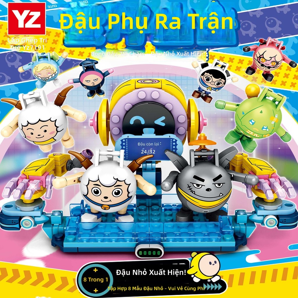 Đồ Chơi Lego Compatible Eggy Party 97+ Viên Gạch Q-Bounce Collapsible Interactive Playset Collection