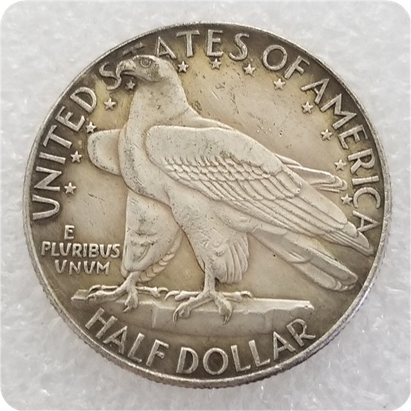Đồ thủ công cổ Mỹ Half-Yuan 1635-1935 CONN Đồng đô la bạc Bộ sưu tập tiền xu kỷ niệm LYAJIE268 86B4