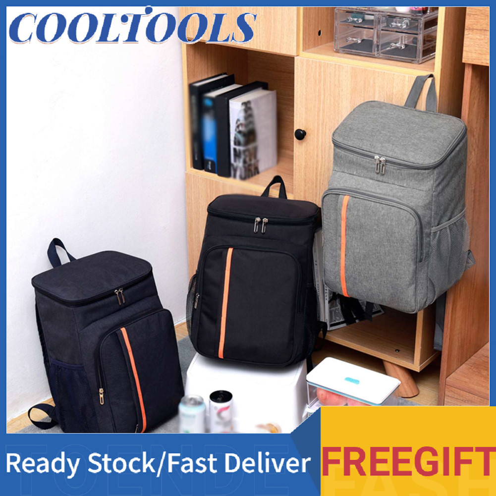 coo Picnic Basket 18L Bộ chăn ba lô làm mát bãi biển Công viên cắm trại (Xám)