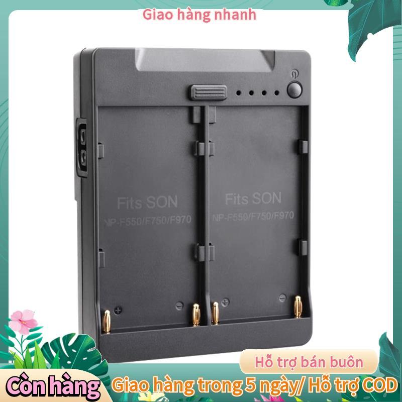 Dual NP-F550 / 750 / 970 NP-F Series Pin sang V-Mount Lock Tấm chuyển đổi pin V-Mount cho Bộ chuyển 