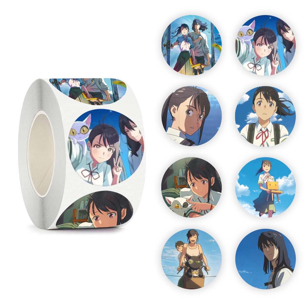 500 Tờ / Cuộn Makoto Shinkai Makoto Suzuru Nhân Vật Dán Ngoại Vi Nướng Cốc Dán Notebook Vỏ Điện Thoạ