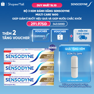Bộ 3 Kem đánh răng SENSODYNE Multi Care 160g giúp giảm ê buốt hiệu quả và giúp nướu chắc khỏe