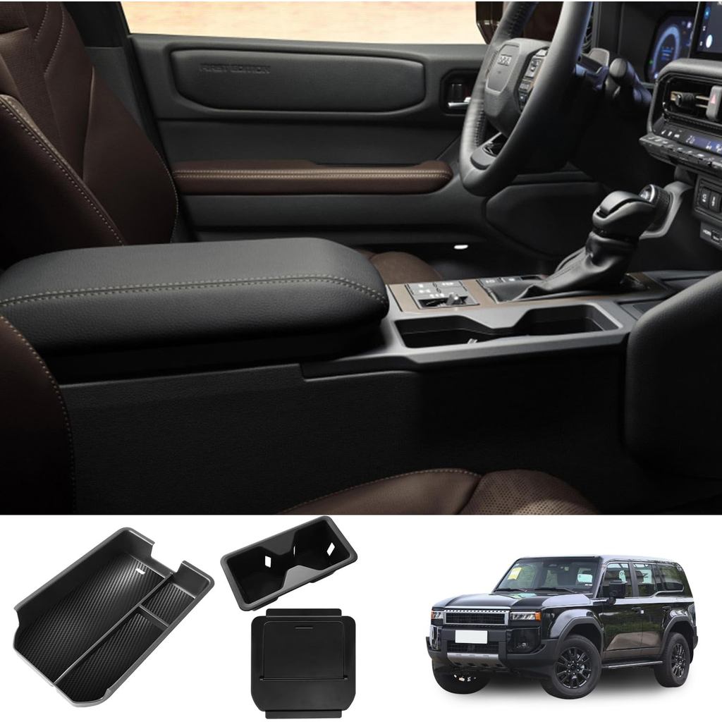 3 Chiếc 2024 2025 Land Cruiser Prado Bảng Điều Khiển Trung Tâm Tổ Chức Khay Tay Vịn Hộp Ẩn Giá Đỡ Cố