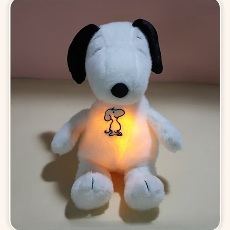 Snoopy Thở Ánh Sáng Phát Sáng Nhẹ Nhàng Đồ Chơi Sang Trọng Cho Bé Hỗ Trợ Giấc Ngủ Búp Bê Dễ Thương Làm Mát Thú Nhồi Bông Trẻ Em Đi Ngủ Đồng Hành Quà Tặng Đồ Chơi Ngủ Cho Bé