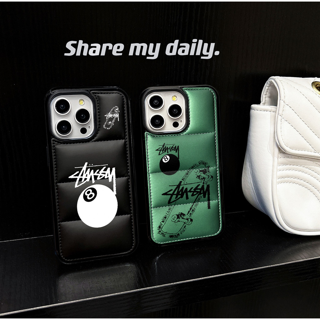 Street Classic STU * -- * Bida Black Eight Down Jacket Vỏ Điện Thoại Thích Hợp Cho iPhone 17 Pro-Max