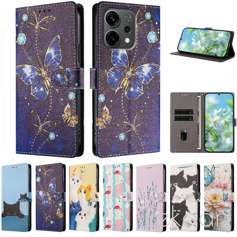 Vỏ Lật Da Cho Oneplus Nord N300 N200 N30 N20 SE Ace 3 2V 2 5 Racing Ultra Pro 1 + 5G Vỏ Ví In Nhiều 