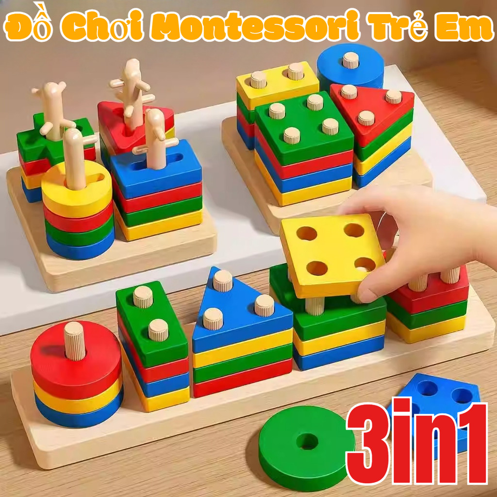 Đồ Chơi Montessori Trẻ Em 3in1,câu Cá Từ Tính Cho Trẻ Mới Biết đi,Nhiều Màu để Lựa Chọn,Phát Triển V