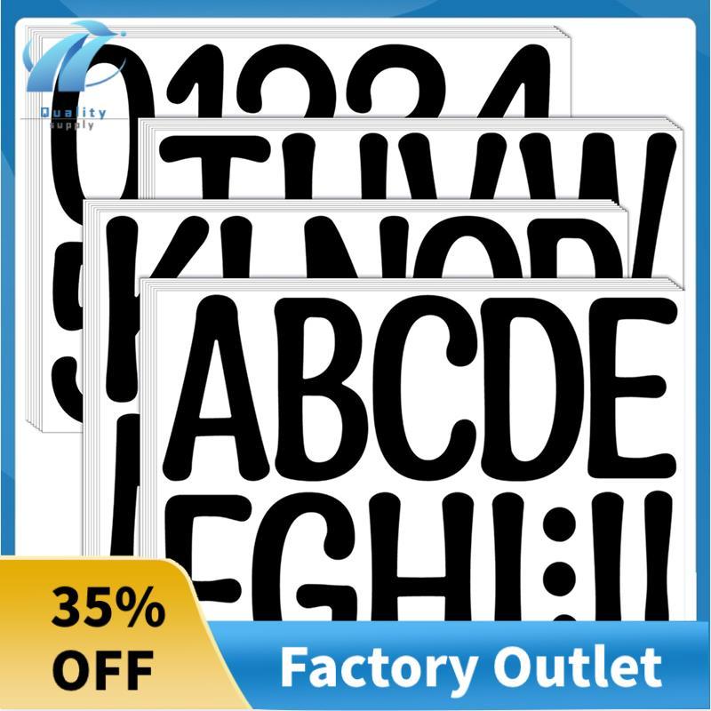 Tuyệt vời 24 tờ Miếng Dán Chữ Lớn 4 Inch Bảng Chữ Cái Số Dán Chữ Vinyl Tự Dính Dán Chữ Cái