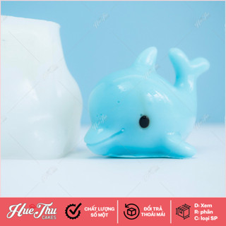  Khuôn silicon Cá Heo A246 làm bánh rau câu 3D 4D nhấn xôi fondant socola nến hanmade 