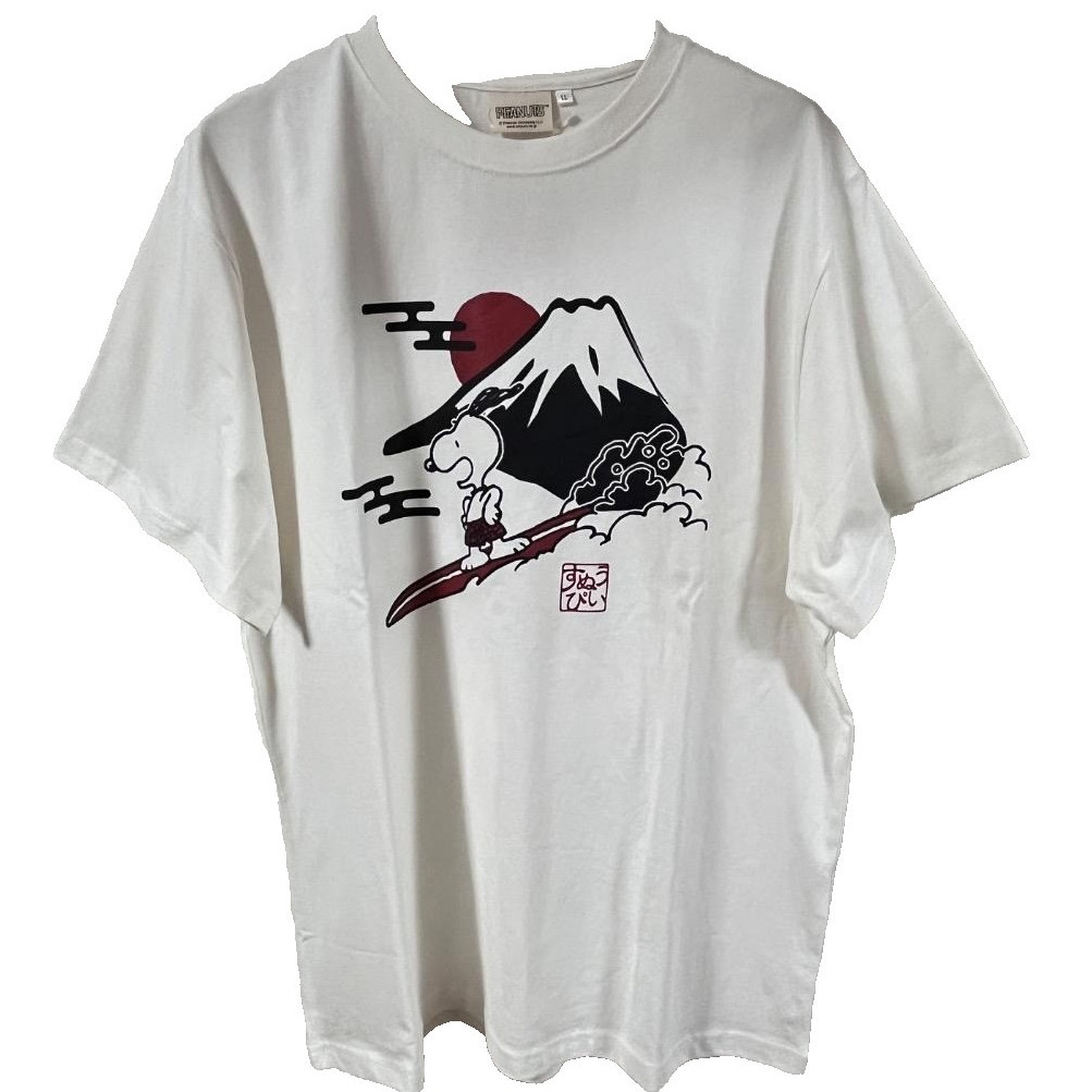 SNOOPY SNOOPY Surf Mount Fuji Áo thun dáng rộng thường ngày