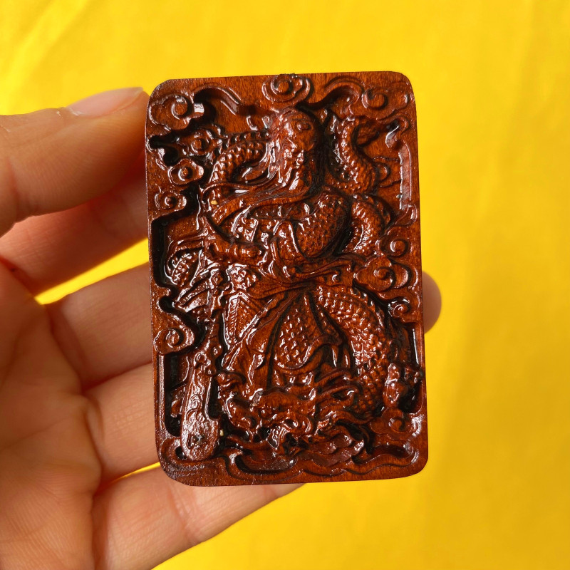 Lightning Jujube Gỗ Mặt Dây Chuyền Vòng Cổ Vòng Cổ Guan Gongguan Master Wuwu Thương Hiệu Mặt Dây Chu