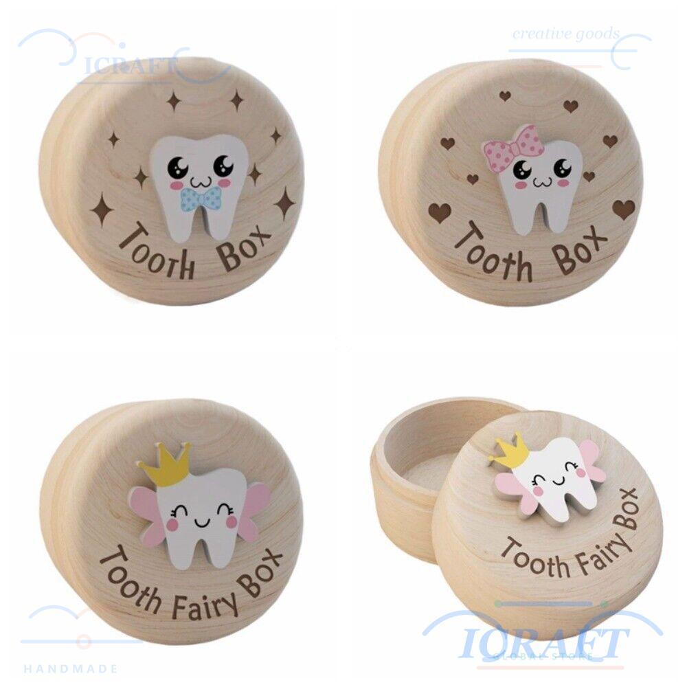 CRAFT Umbilical Cord Box, Quà tặng tiết kiệm chất lượng cao Hộp đựng răng sữa, Hộp đựng răng bằng gỗ
