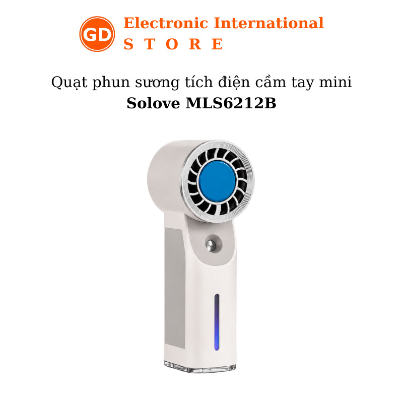 Quạt phun sương tích điện cầm tay mini Solove MLS6212A / Solove MLS6212B (có sò lạnh) - Bảo hành 1 t