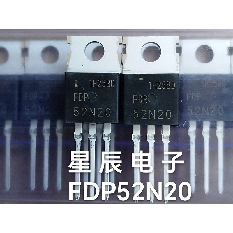 5 chiếc FDP52N20 TO-220 52A / 200V N-Channel MOSFET Transistor