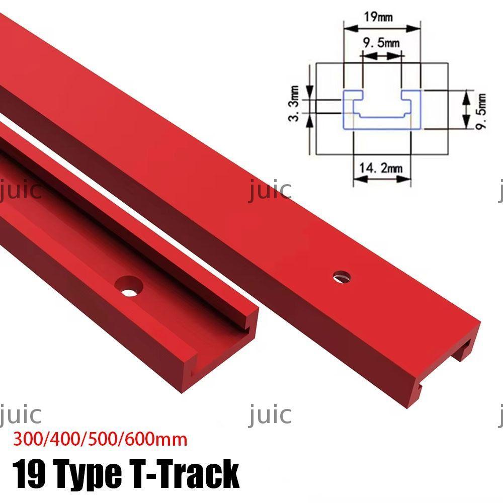 JUIC 1 Cái T-Track, T Slider Fixture Slot Slide Guide Rail T-Slot Track, 300-600mm 19 Loại 19x9.5mm 