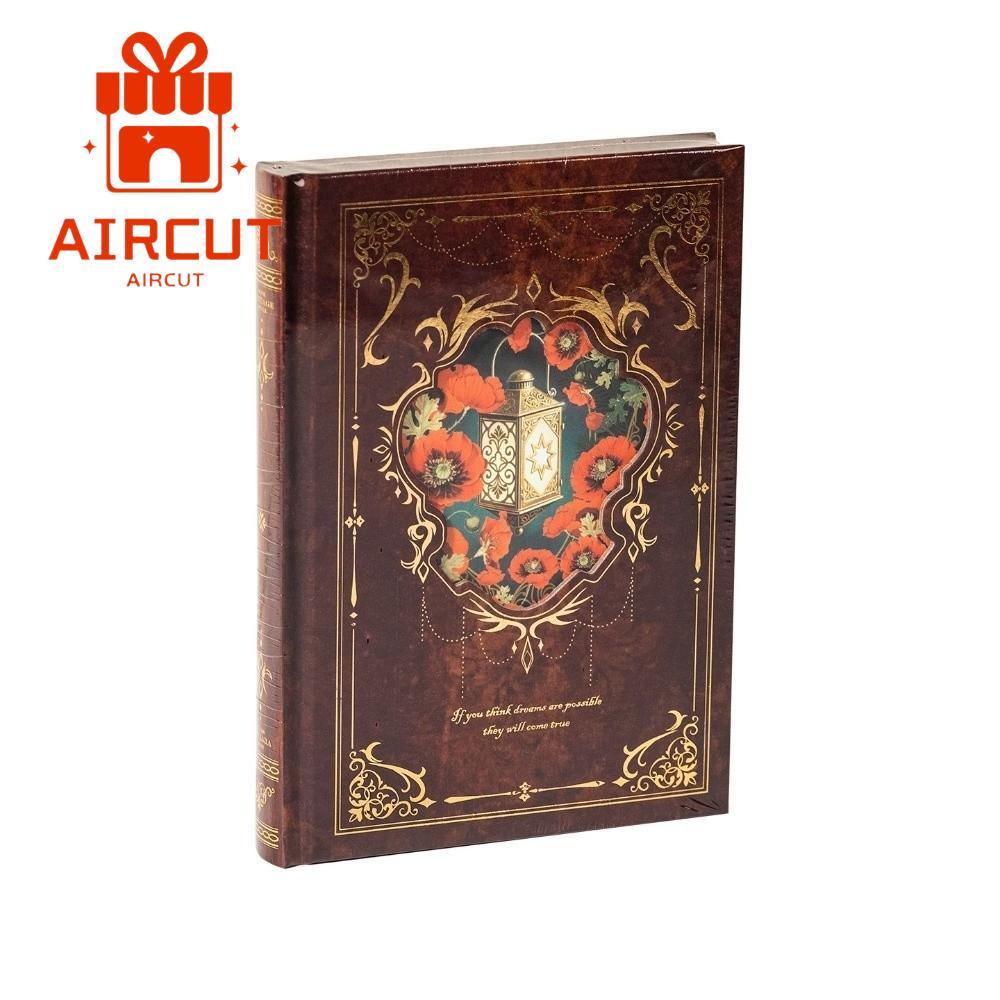 YANGMING A6 Bìa Cứng Sổ Tay, Century Hymn Series Thêu Sò Nhật Ký A6, Retro 192 Tờ DIY Planner Notebo