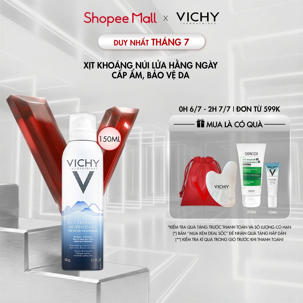 Nước khoáng dưỡng da Vichy Mineralizing Thermal Water 150ml