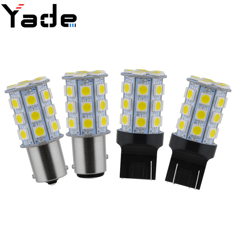 Đèn led phanh ô tô T20 1157 5050 27SMD 1156 Đèn báo rẽ Xe máy Nhấp nháy Đuôi đèn