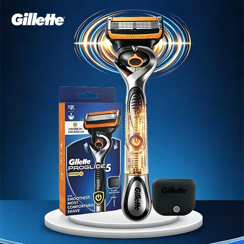 Dao cạo nguồn Gillette Fusion5 ProGlide có lưỡi bảo vệ tay cầm chống trượt 360° Tông đơ chính xác lư